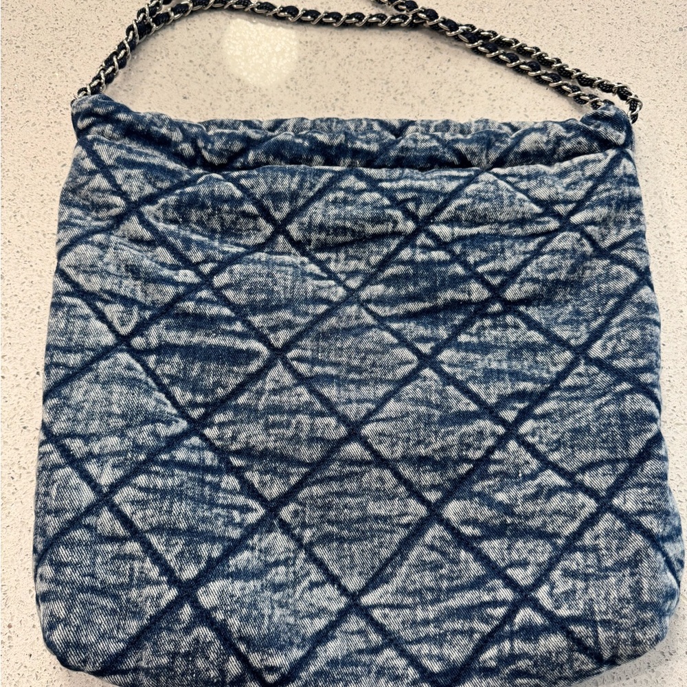 Blue Quilted Women's Bag